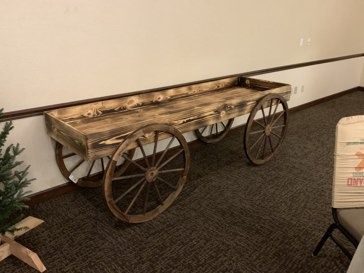 Wood wagon table