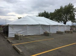 Side curtains solid white 7’x20’